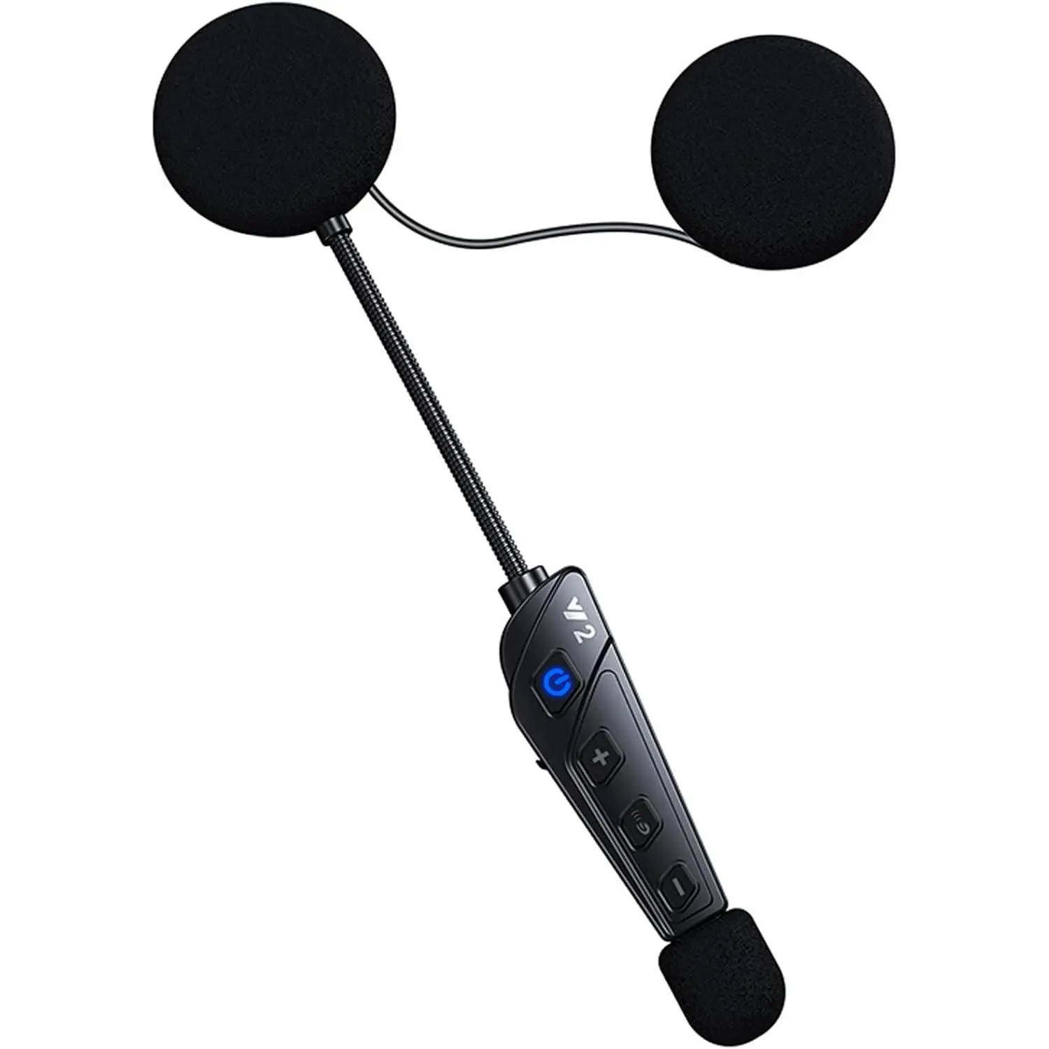 Motorcycle Helmet Speakers 2-Way 200M Intercom Communication System 12-Hr Battery Life HD Sound Quality Noise Cancellation IP56 AI Voice for Half 3/4 and Modular Helmets