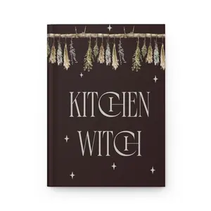Kitchen Witch Hardcover Journal | Dried Herbs, Witchy Recipe Notebook