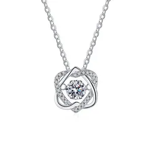 S925 sterling silver six-pointed star pendant fashionable beating heart clavicle necklace for women ideal gift for girlfriend