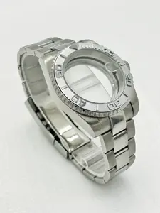 40mm Modified Sapphire Glass Case Strap Accessories Suitable for GMT Yacht Explorer Greenwich Submariner Series Watch Suitable for Seiko Japan NH34 NH35 NH36 NH38 NH70 Automatic Movement Watch Hands Dials No Logo