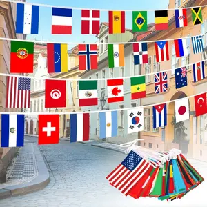 200 Countries String Flag – 184Ft World Flag Banner for Party Decorations, Sports Clubs, Classrooms, Bars, and Festivals – International Bunting for Global Celebrations