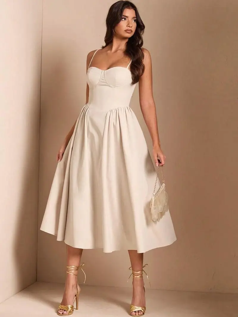 floor length flowy dress PRETTYGARDEN Women's Summer Flowy Maxi Dress Casual Sleeveless Spaghet main image 0