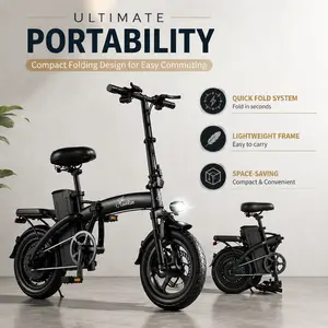 LOOKRUN 600W Foldable Adult Electric Bike - 30-Mi Range, 3 Riding Modes, Portable Lightweight Design for Commuters (F12) and sport outdoor