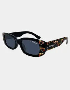 ED HARDY Burnin Love Sunglasses, Black
