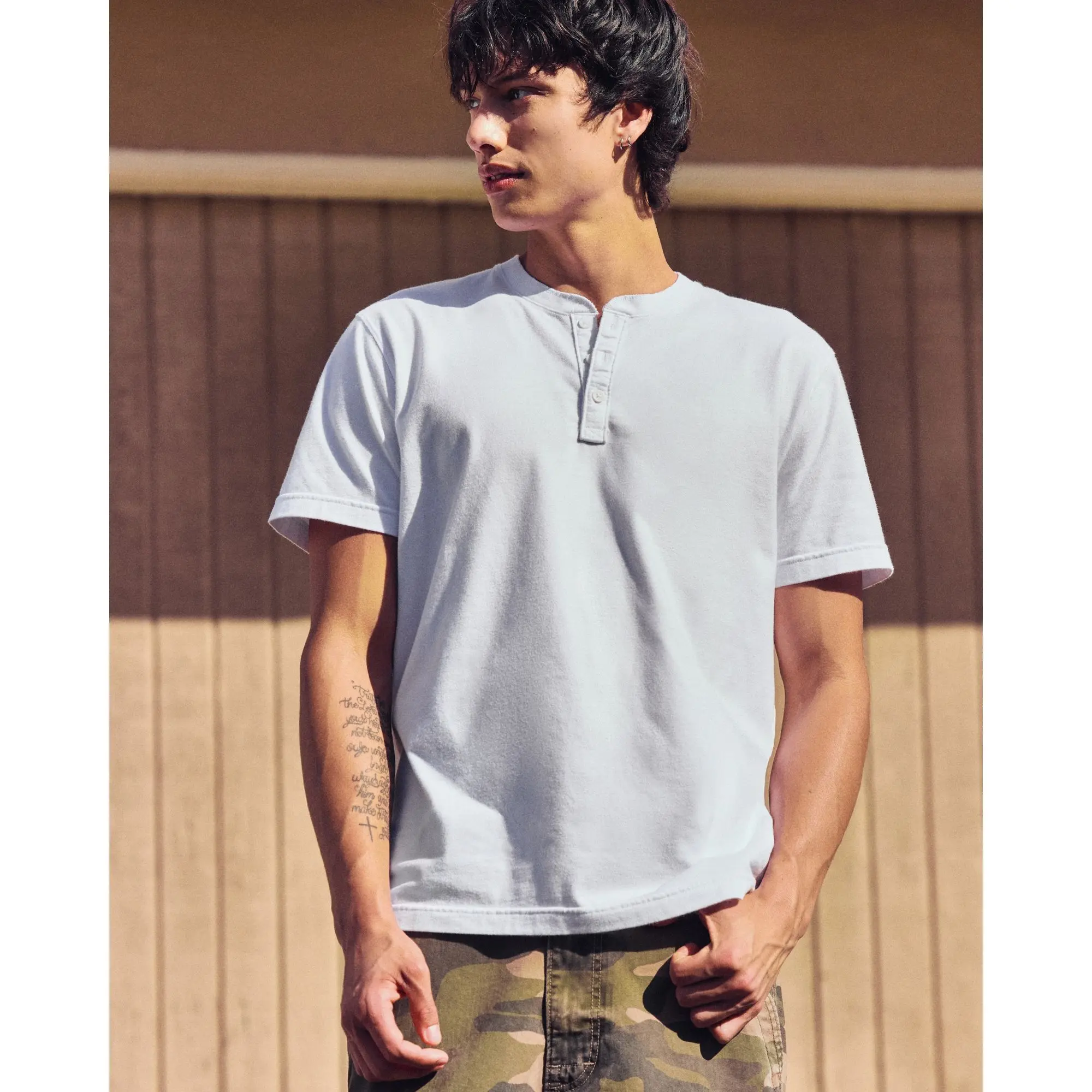 Hollister Heavyweight Cotton Short-Sleeve Henley