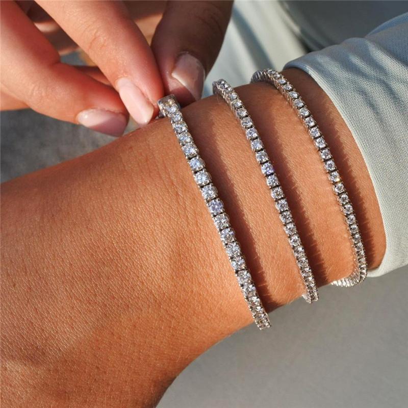 [Tennis Chain] Premium Unisex Moissanite Tennis Necklace for Men Original 925 Sterling Silver Hip Hop Tennis Bracelets for Women