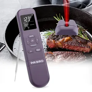 INKBIRD meat thermometer, 1 handheld barbecue thermometer with probe and infrared alarm, suitable for grilling, boiling, kitchen Utensils Cooking-TikTokShopBlackFriday
