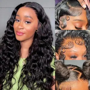 [13x6 GLUELESS WIG] Megalook Bohemian Curls Glueless Transparent Lace Frontal Wigs Pre-everything Pre-plucked Natural Hairline Put on Go Wig With Drawstring Band