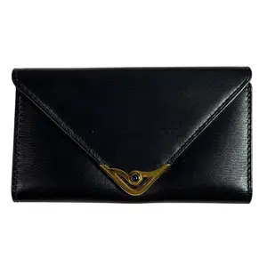 Pre-owned Cartier Calfskin Small Leather Goods Sapphire Line Key Case