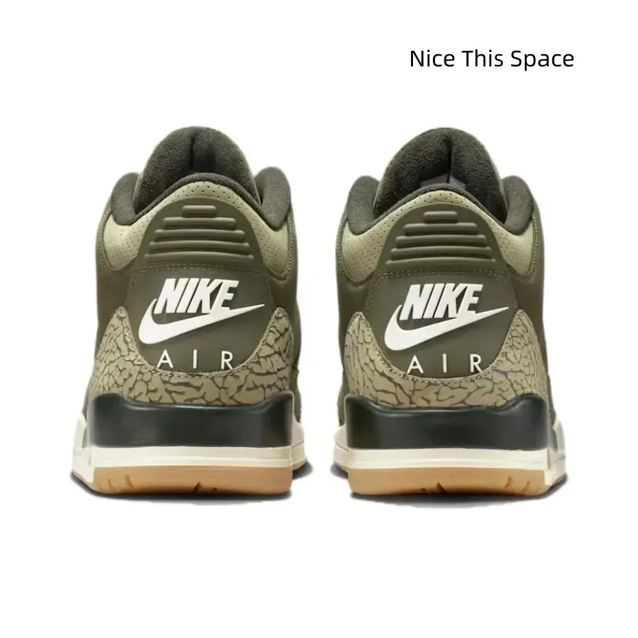 Vintage Olive & Cracked Elephant Print Mid Top Athletic Shoes, Warm Soft Lining Comfort Ankle Collar Durable Brown Gum Outsole Non Slip Streetwear Basketball Sneakers For Men