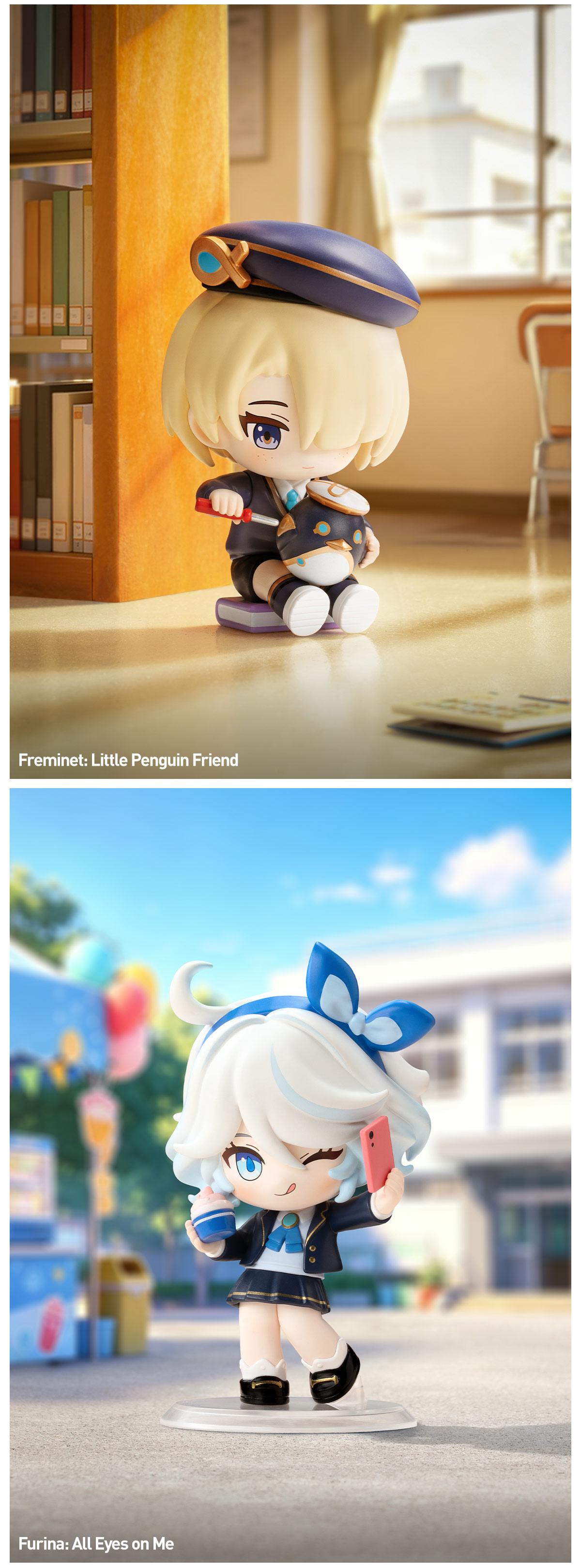 [POP NOW] POP MART Genshin Impact Academy's Light and Shadow Poetry Chibi Series Figures Blind Box, teen boy gift -Whole Set  [Ship by Aug 26th ]
