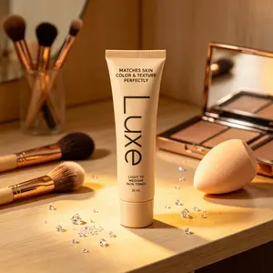 Luxe Color Changing Foundation for Women – Instantly Adapts to Your Skin Tone – Buildable Light-to-Medium, Medium Dark-to-Dark, Coverage – 12-Hour Wear – Natural Dewy Finish