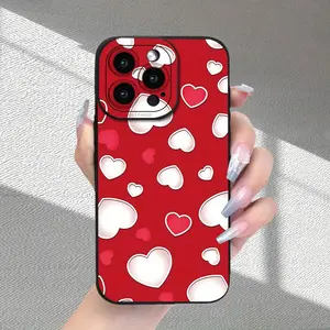 Valentine's Day Heart Pattern Phone Case TPU Material, Anti-Slip Anti-Drop, Compatible with iPhone 17 AIR 17/16/15/14/13/12/11 PRO PROMAX X XS E PLUS, MS770
