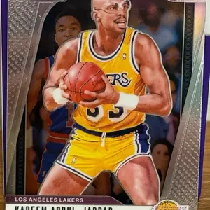Panini Kareem Abdul-Jabbar 2024-25 Prizm Silver Prizm #279 LA Lakers HOF Basketball Card Collectible Sports Memorabilia