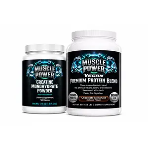 Muscle Power Premium Whey Protein Powder (Chocolate) & Creatine Monohydrate Combo Kit - Ultimate Muscle Building & Recovery Gym Stack