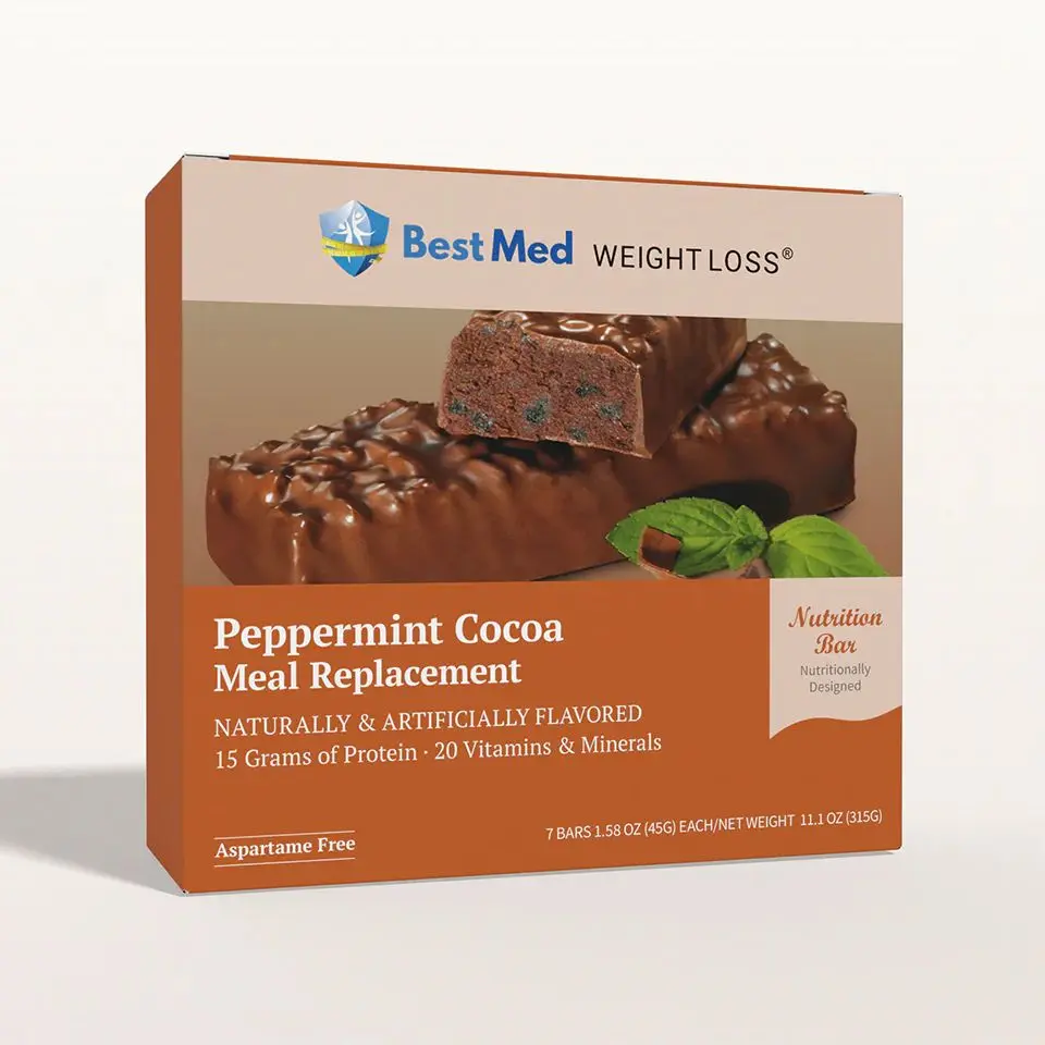 BestMed Meal Replacement Protein Bar, Peppermint Cocoa (7ct)