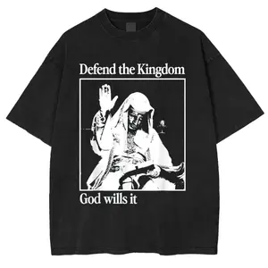 Sliver Mask King Baldwin IV Meme TheLeper King Warrior Washed T-shirt