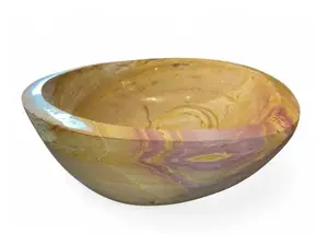 Polychrome Jasper Bowl – Hand-Carved Crystal Vessel of Earthy Elegance