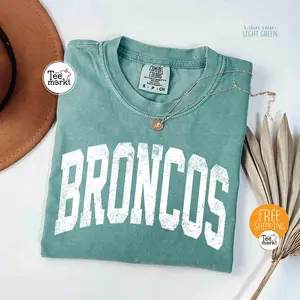 Comfort Colors® Broncos Mascot Shirt, Retro Broncos Mascot Tee, Broncos Game Day Shirt, Vintage College Broncos Team Spirit Pride Apparel