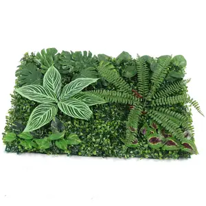 12 Pack 24" x 16" Square Artificial Boxwood Grass Backdrop Panels (12 Pack B)