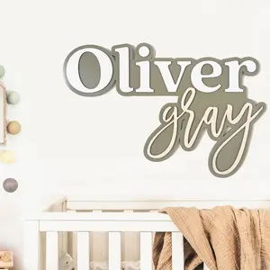 Backboarded  Name Sign - Combination Block + Script Font