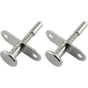 2 count Stainless Steel Plunger Latches Spring- Spring Latch