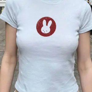 Miffy Bunny Graphic Tee, Minimalist Rabbit Design, Y2K Baby Tee