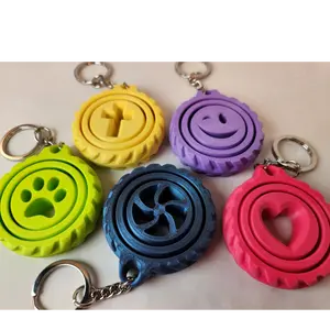 [Fidget Spinner Keychain]  DIY Rotatable Stress Relief Bag Pendant Practical Small Gift