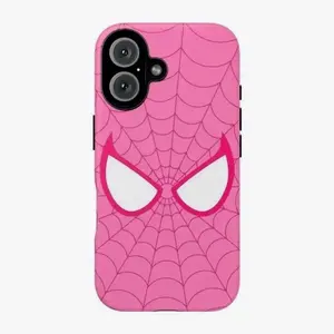 Y2K Pink Spider Web Phone Case – Gothic Aesthetic Protective Cover for iPhone 17, 16, 15, 14, 13, 12, 11 & Samsung Galaxy S25 S24 S23 S22 Ultra | Cute Coquette Gift