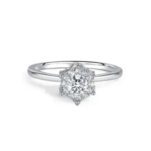 【#X02】 (Bella)  925 Sterling Silver  Synthetic Moissanite rings