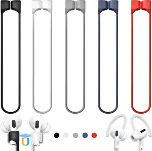 5 Pack Ultra   AirPods Straps, Anti-Lost Cord for AirPods 4rd / AirPods Pro 1st and 2nd / AirPod 3rd /AirPod 1st and 2nd,  Lanyard and Ear Hook- 5 Straps + 2 EarHook