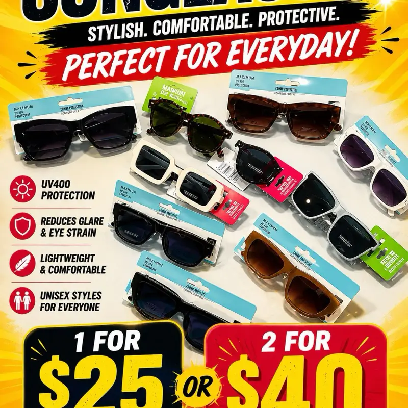Trendy Fashion Sunglasses – Stylish Everyday Shades for Men & Women