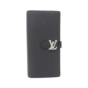Pre-owned Louis Vuitton Calfskin Small Leather Goods LV Vertical Wallet long wallet