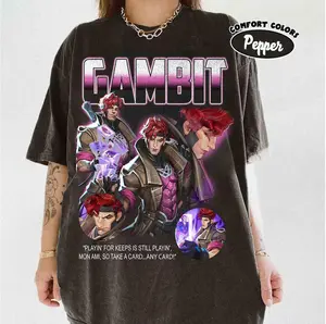 Gambit Vintage Shirt, MCU Fan, Birthday Gift, X-men Comic Book Tee