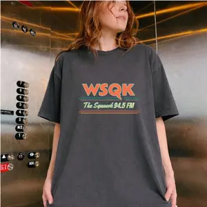 Vintage WSQK Radio Station Sweatshirt Hawkins Indiana Shirt 80s Hawkins Graphic Crewneck Sci-Fi Stranger Things Gift Unisex Fandom Pullover