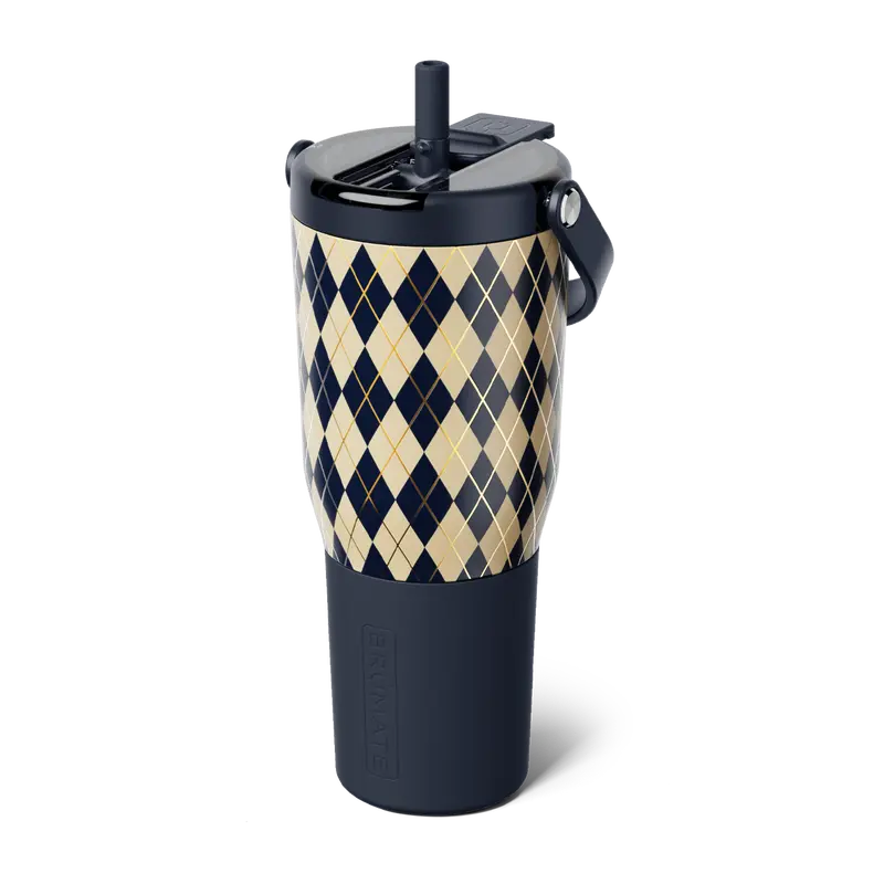 BrüMate Resa Flip Covered Flip-Down Straw Tumbler | 35oz & 20oz Sizes | 100% Leakproof Insulated Travel Tumbler | Cup-Holder Friendly Insulated Tumbler | Built-in Silicone Sleeve and Easy Carry Handle