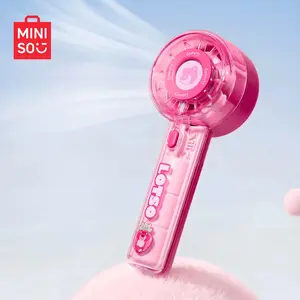MINISO Disney Pixar Lotso Strawberry Bear Transparent Turbo Fan - Cute Portable Cooling Fan for Summer Use - Lightweight & Stylish Design