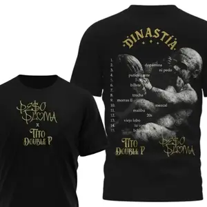 Dinastía Tito Double P x Peso Graphic Unisex T-Shirt, Corridos Style Fan Tees, Bold Cultural Print, Mexican Heritage Apparel for Men _ Women
