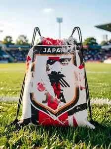 1 pc Japan  Football Drawstring Bags Shopping Pouch Print Backpack Boy Girls School Shoe Bag Match Day Essentials
