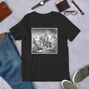 Vintage Cat Knight Graphic Tshirt, Comfort Colors, Retro Creepy 90s Shirt, Y2k Dreamy Abstract Dark Art Tee, Grimdark Gift Shirt teetrend