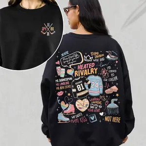 Heated Rivalry Romance Sweathirt, Hollanov Couple Romance Book Tshirt, Hockey Rivals Couple Shirts, Movie Booktok Reader Fans Gift Valentine Women Girl