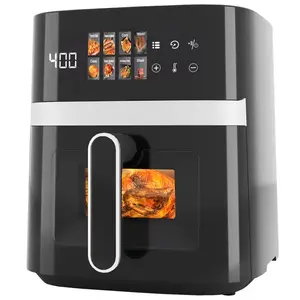 7QT/9QT Extra Large Convection Countertop Oven with Air Fryer Toaster Oven Combo Convection & Air Fry Mode Roast Bake Broil Reheat Functions Oil-Free Healthy Cooking Stainless Steel LED Touchscreen Viewing Window Space-Saving