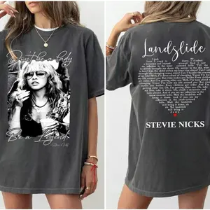 Stevie Nicks Landslide Graphic Apparel, Unisex Shirt Sweatshirt Hoodie, Perfect Gift for Fans, Casual Daily Wear, Soft Cotton Comfort	
