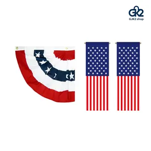 4th of July Porch Decor Set American Independence Day Hanging Banner Flag Door Sign Outdoor Patriotic Party Decoration