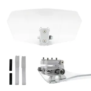 Motorcycle Windshield Extension Board, Adjustable Anti-Wind Deflector, Universal Quick Release Bracket, Fits All Brands, Windproof Fairing Shield