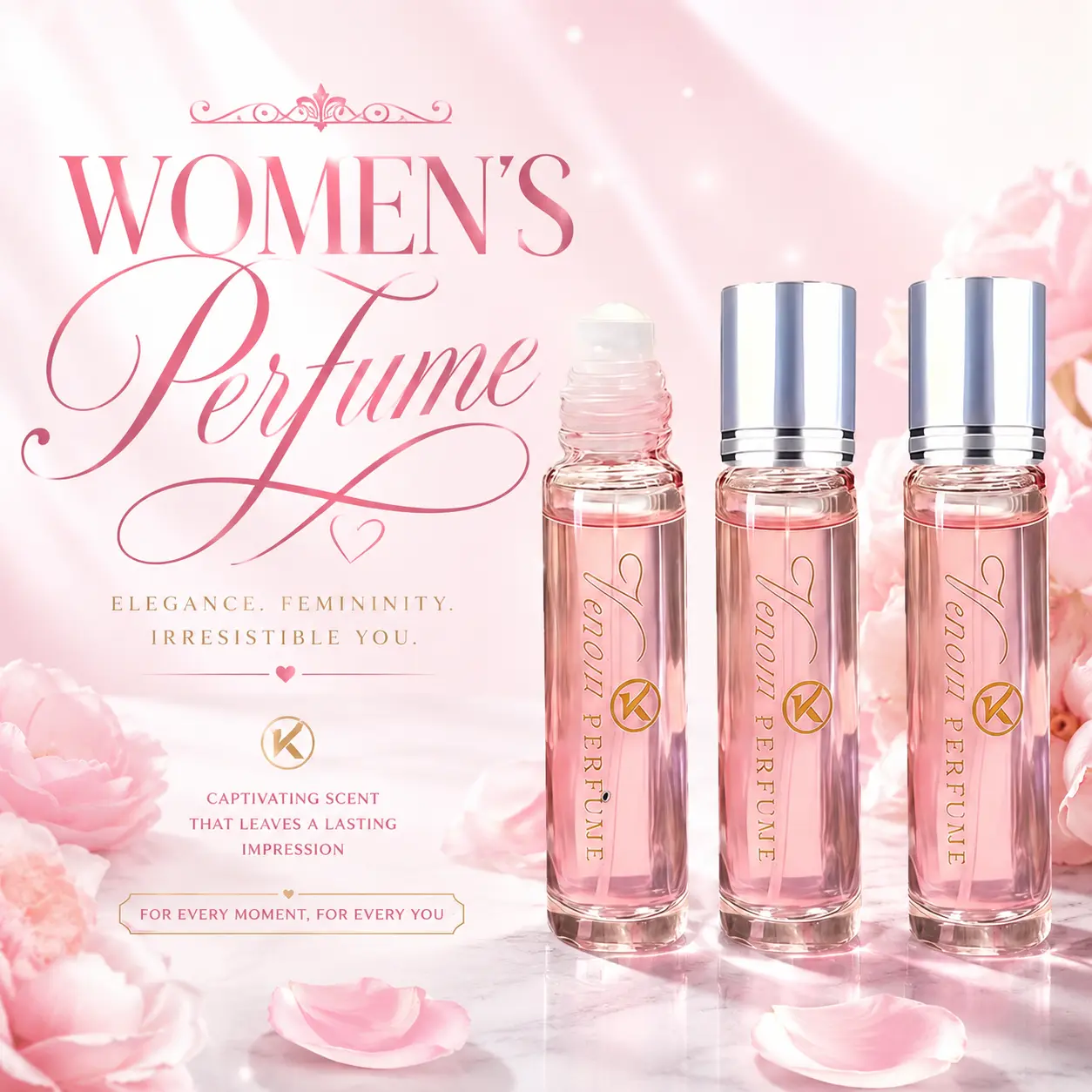 Women's Perfume Gift Set, 3-Pack with Elegant Floral & Vanilla Scents, Long-Lasting 8-Hour Fragrance for Daily Wear, Long Lasting Fragrance, Floral Fragrance