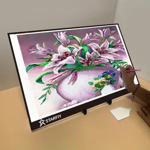A2（60×40cm） LED copyboard light tracing box, ultra-thin diamond painting kit LED light board, brightness-adjustable art LED tracing light pad with clip, LED drawing light box suitable for tattoo drawing, streaming, sketching, animation, template drawing