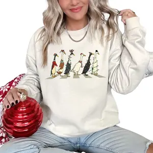 Christmas Ducks Sweatshirt, Duck Christmas Shirt For Women, Funny Animals Christmas Sweatshirt , Funny Shirt
