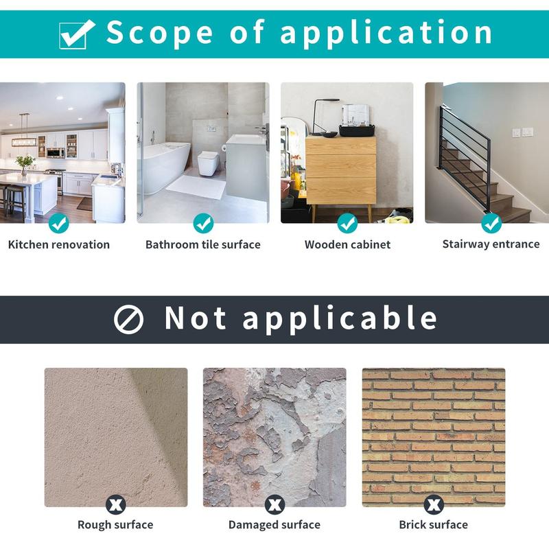 Marble Pattern Wall Sticker, Self-Adhesive Peel-and-Stick Waterproof and Oil-Proof Wall Decal for Kitchen, Bathroom, Home Office and Dormitory, Marble Backsplash Wallpaper