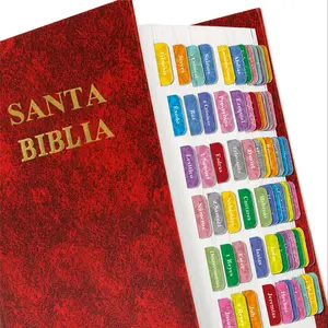 Spanish Bible Tabs, 75pcs/set Sticky Tabs Stickers, Laminated Bible Tabs for Study Bible, Book Reading Stickers